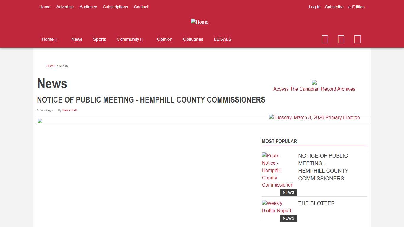 News | The Canadian Record