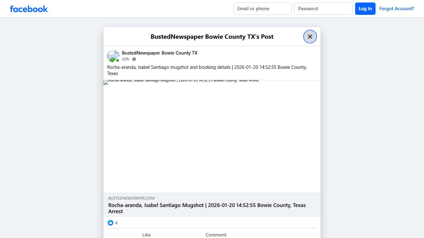 Rocha-aranda, Isabel... - BustedNewspaper Bowie County TX | Facebook