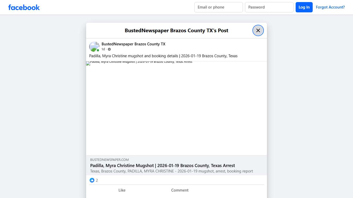 Padilla, Myra Christine... - BustedNewspaper Brazos County TX | Facebook